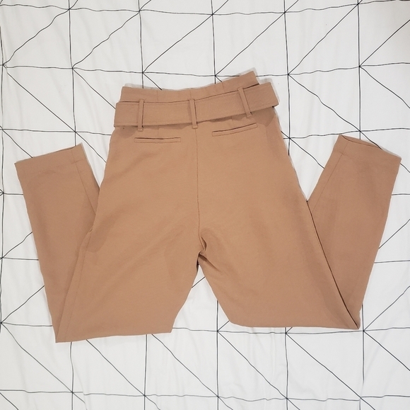 Aritzia Wilfred Delacour Pant High-Rise Belted Trouser in Brown Size Small - Picture 8 of 15